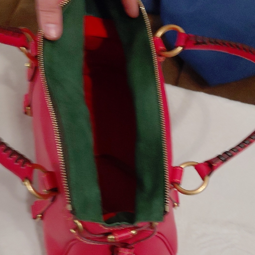 Dooney & Bourke Florentine Satchel In Fuchsia (Large) - Picture 8 of 16